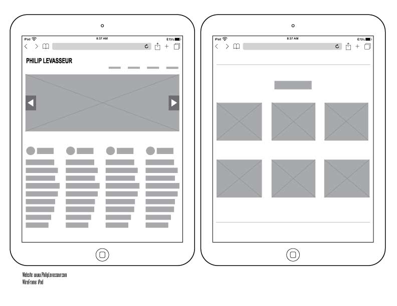 wireframe layout